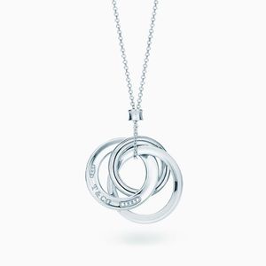 Sterling Silver Tiffany & Co 1837 circles necklace